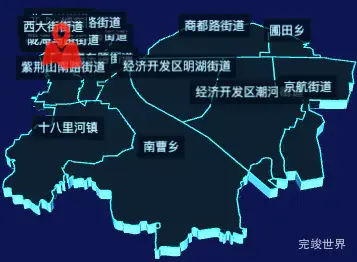 echarts郑州市管城回族区geoJson地图3d地图自定义图标